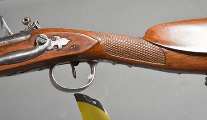 Musket or rifle, with flint, lock signed...
