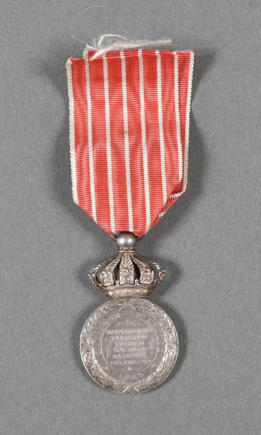 France. Médaille d'ITALIE 1859, type à couronne,...