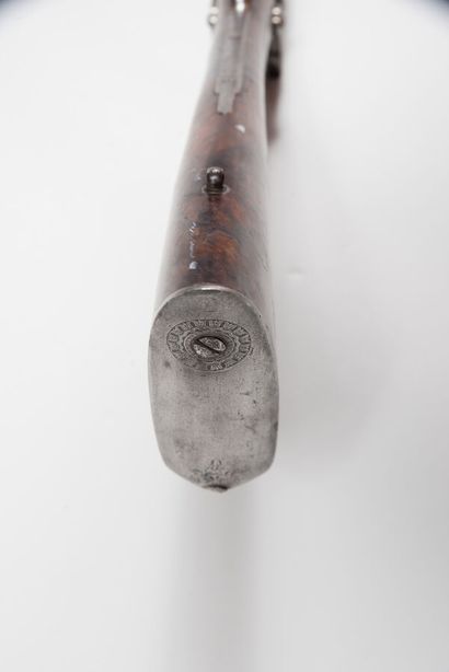 2-shot hunting rifle, with pins, locks engraved...