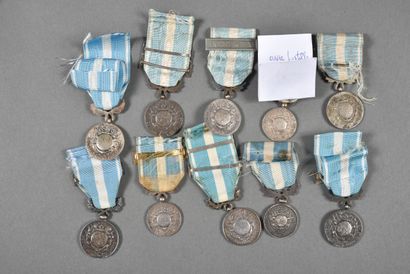 France. Médailles Coloniales, lot de 10.