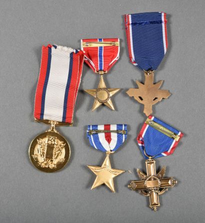 ETATS UNIS. DSC (2), DSM, STARS (2), lot...