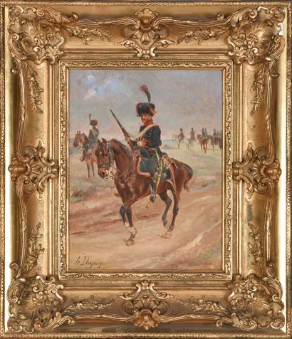 HENRI DUPRAY (1841/1909), CHASSEUR à CHEVAL...