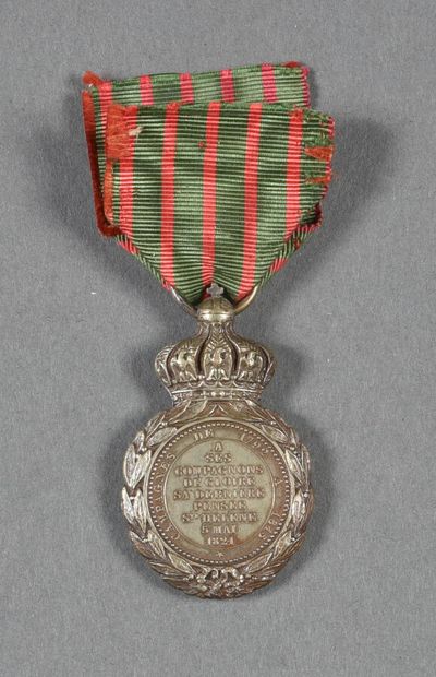 France. Médaille de SAINTE HELENE, argen...