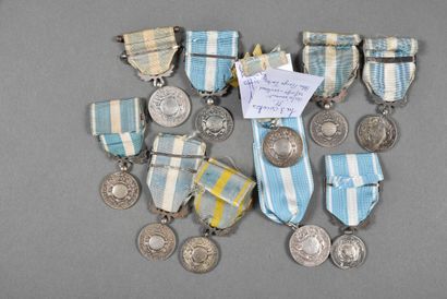 France. Médailles Coloniales, lot de 10.
