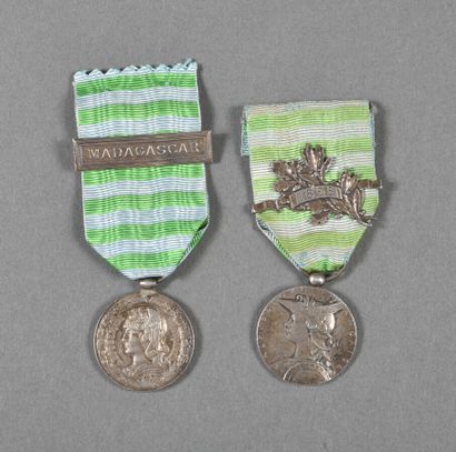 France. Médailles de MADAGASCAR 1883/1886,...