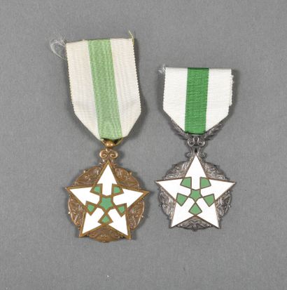 SYRIE. ORDRE du MERITE, classes de bronze...