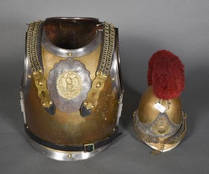 Ensemble de CARABINIER, casque mod.1858 marqué...