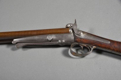 2-shot hunting rifle, with pins, locks engraved...