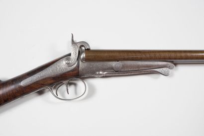 2-shot hunting rifle, with pins, locks engraved...