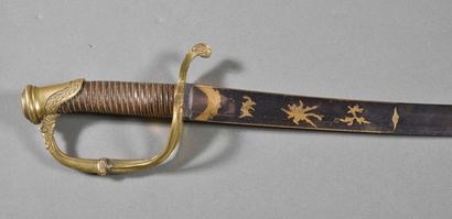 Officer's sword mod.1821, blue and gold blade...