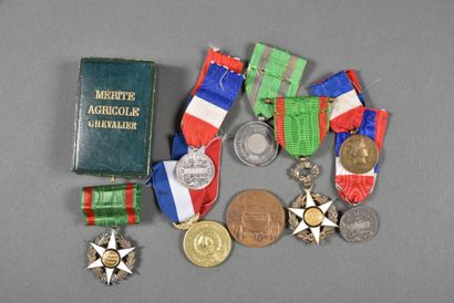ORDRE DU MERITE AGRICOLE, officier (1), chevalier...