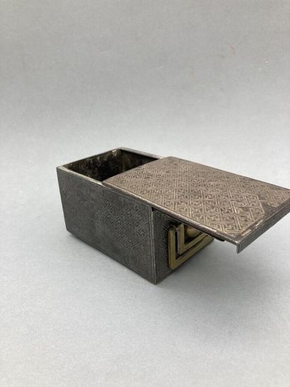 Small rectangular box with sliding lid, in...