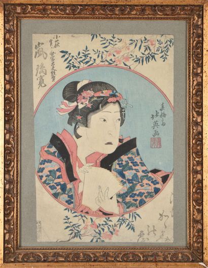 Lot of four prints, including two oban tate-e,...