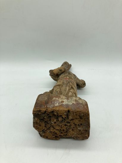 Wooden subject, formerly polychrome, representing...
