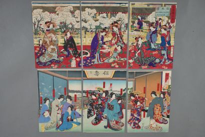 JAPANESE ESTAMPS - CHIKANOBU (1838-1912):...