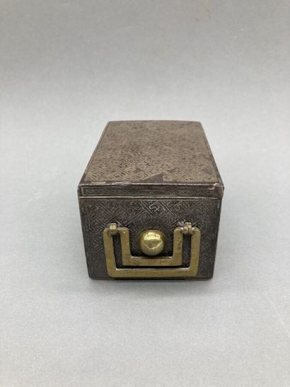 Small rectangular box with sliding lid, in...