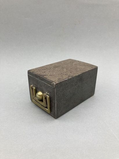 Small rectangular box with sliding lid, in...