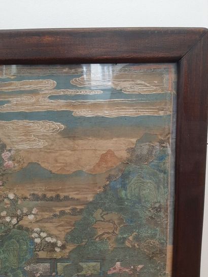 Painting in colors on silk, representing,...