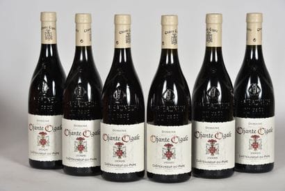 6 B CHÂTEAUNEUF DU PAPE Rouge (carton d'origine)...