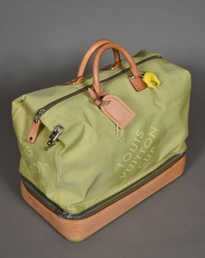 LOUIS VUITTON CUP. 24h bag in green/grey...