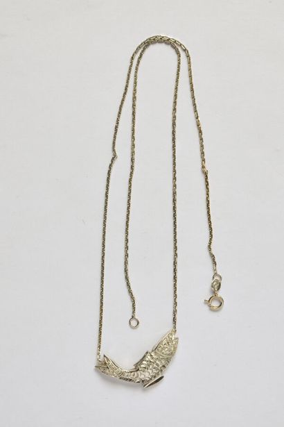 Necklace in 14K white gold (585/oo) with...
