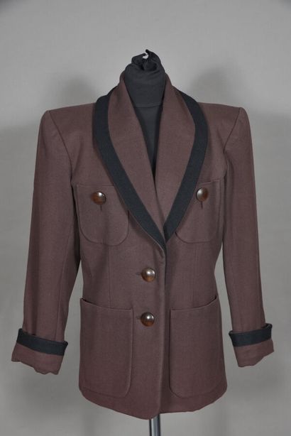 Saint Laurent left bank.brown wool jacket...
