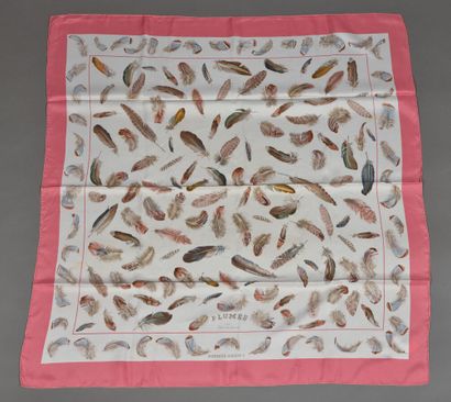 HERMES PARIS. Printed silk twill square titled...