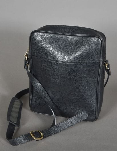 LANCEL, Men's clutch bag in black grained...
