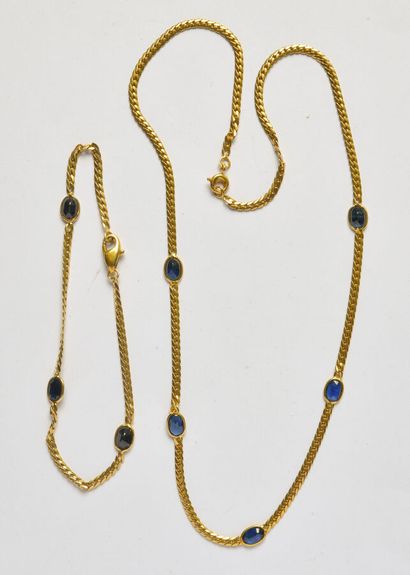 Set in 18K yellow gold (750/oo) comprising...