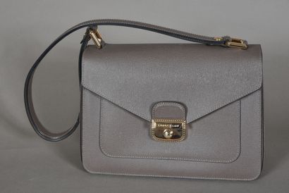 LONGCHAMP. Elephant gray grained leather...