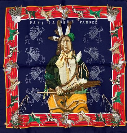 HERMES PARIS - Gavroche, en twill de soie...