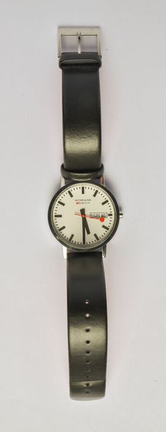 MONDAINE: Steel watch, official model of...