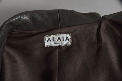 Alaïa. Bronze lambskin leather outfit including...