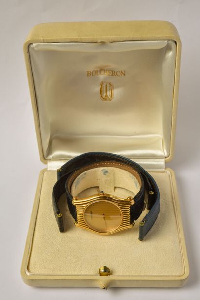 BOUCHERON: Watch in 18K yellow gold (750/oo),...