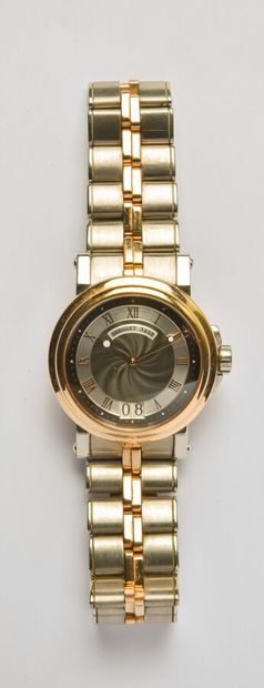 BREGUET: Steel and 18K (750/oo) yellow gold...
