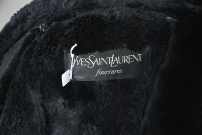 Yves Saint Laurent furs. Black canvas and...