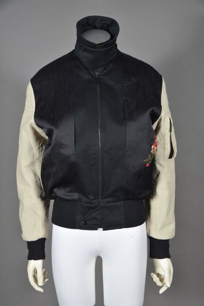 SAINT LAURENT Paris. Short teddy bomber in...