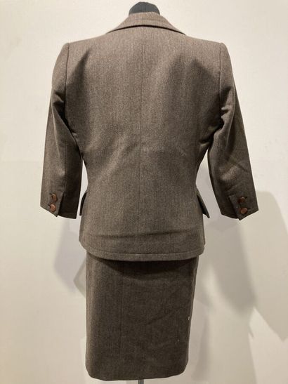 SAINT LAURENT RIVE GAUCHE - Tailleur jupe...