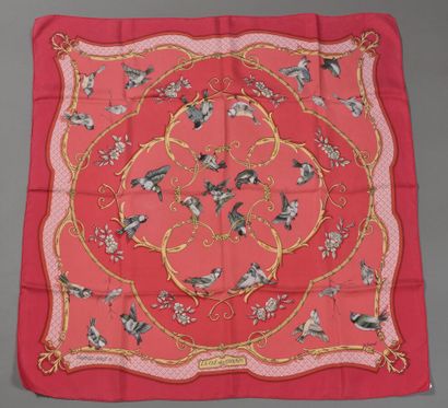 HERMES PARIS. Printed silk twill square titled...