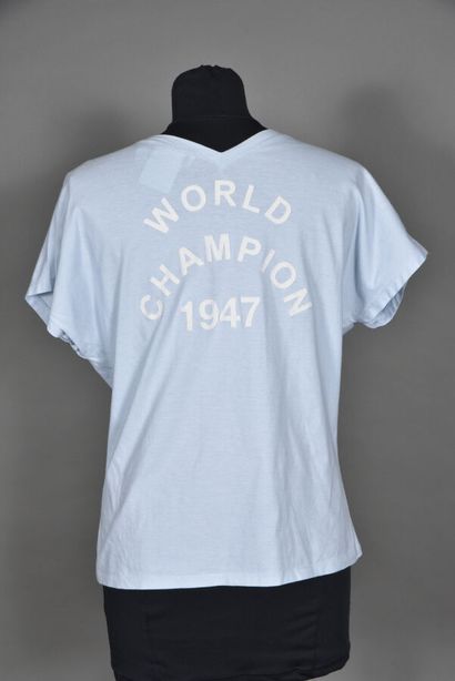 Christian Dior. Light blue cotton crop top...