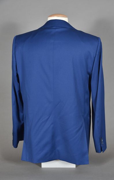 ZILLI. 150's blue wool jacket, notched collar,...
