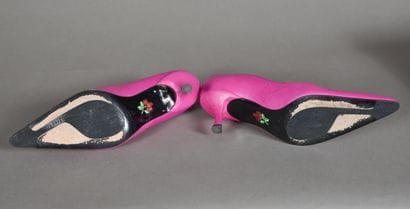 FREE LANCE, Pair of pink leather pumps with...
