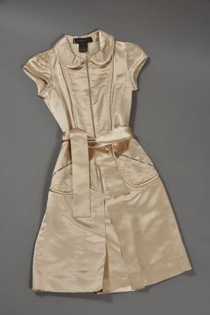 Louis Vuitton. Small short dress in champagne...