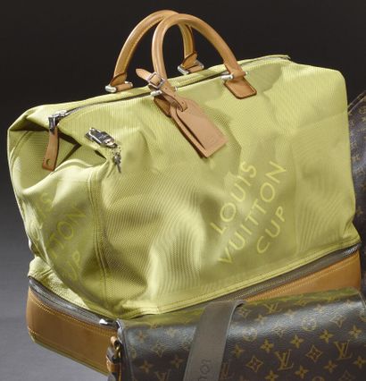 LOUIS VUITTON CUP. 24h bag in green/grey...
