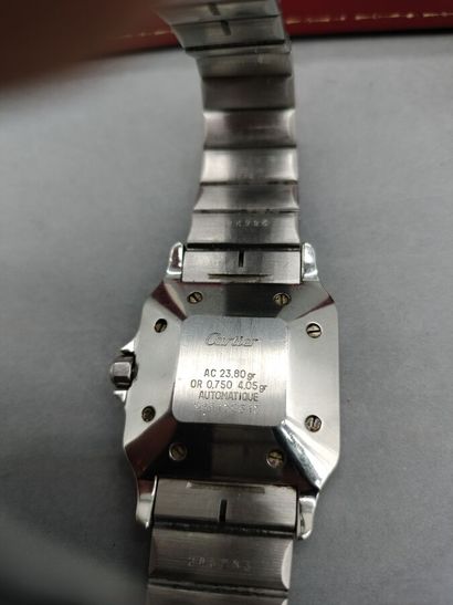 CARTIER : Montre en acier et or jaune 18K...