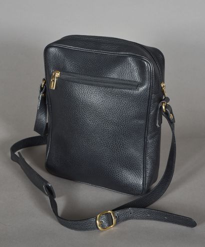 LANCEL, Men's clutch bag in black grained...