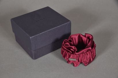 PRADA. Duchess Show bracelet in plum silk...