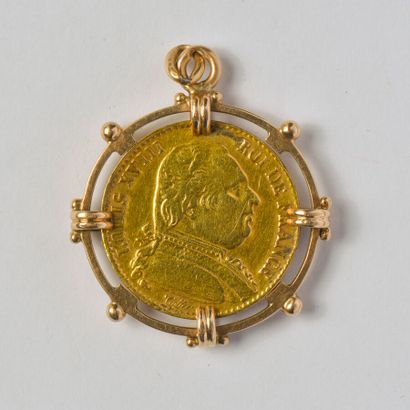 Pendant in 18K yellow gold (750/oo) with...
