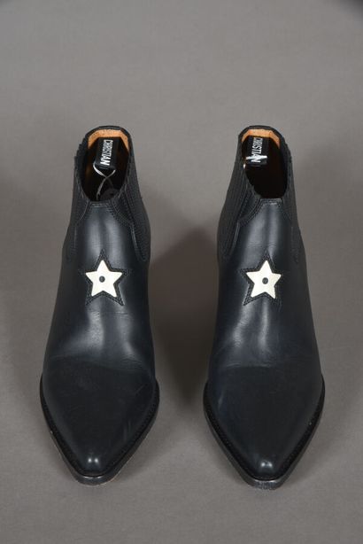 CHRISTIAN DIOR pair of low western santiag...