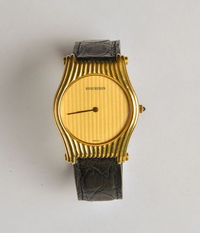 BOUCHERON: Watch in 18K yellow gold (750/oo),...